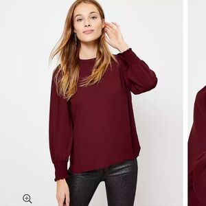 Loft Blouse with smocked cuffs